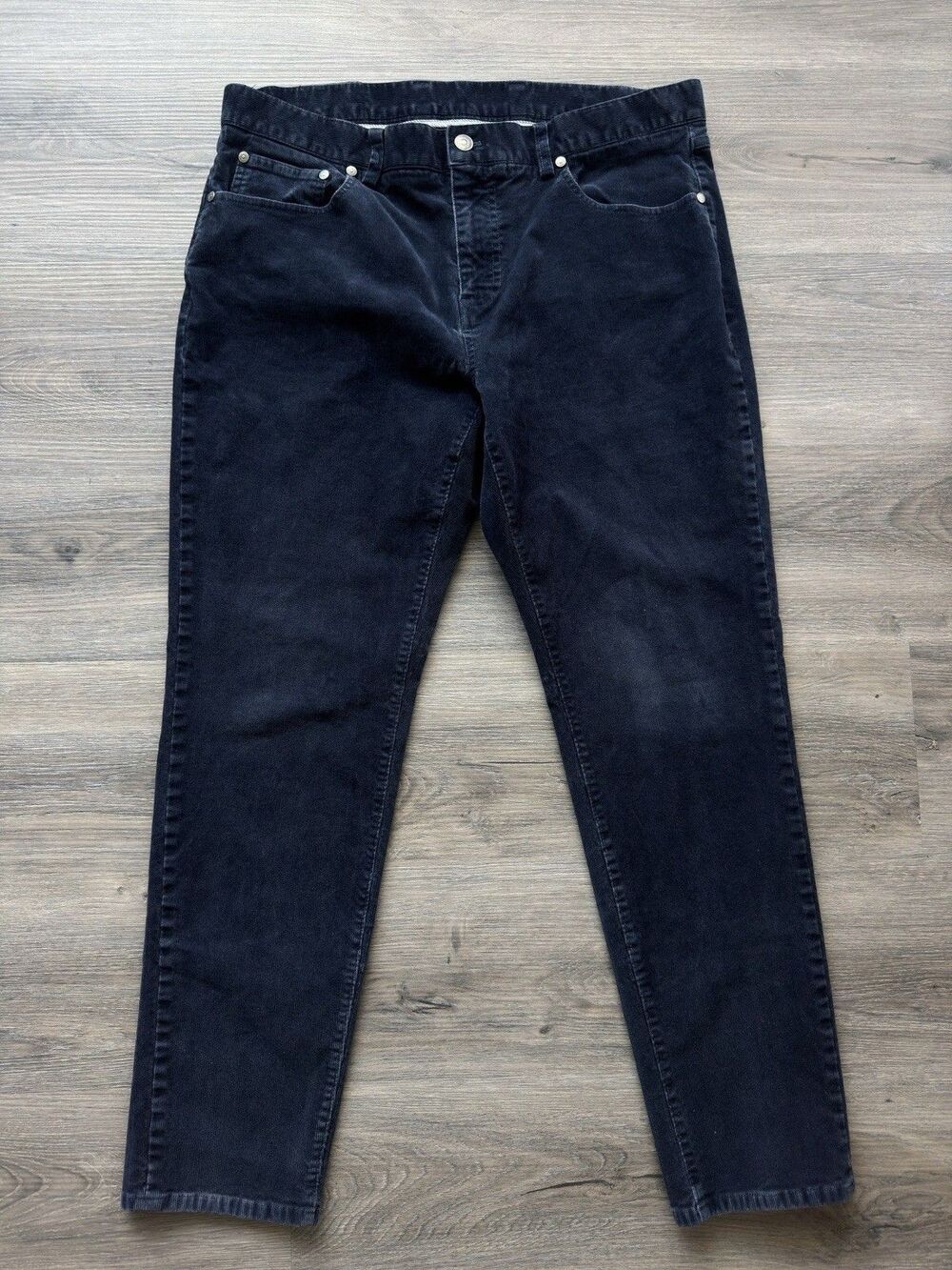 Brooks Brothers Navy Blue Corduroy Pants Mens 36x30 Slim Fit